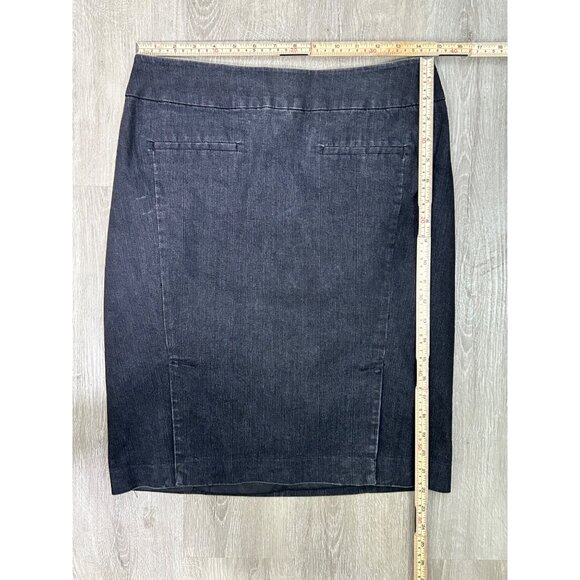 Focus 2000 Denim skirt Womens Retro 90's y2k Grunge Punk Straight Pencil size 6 - Picture 5 of 9